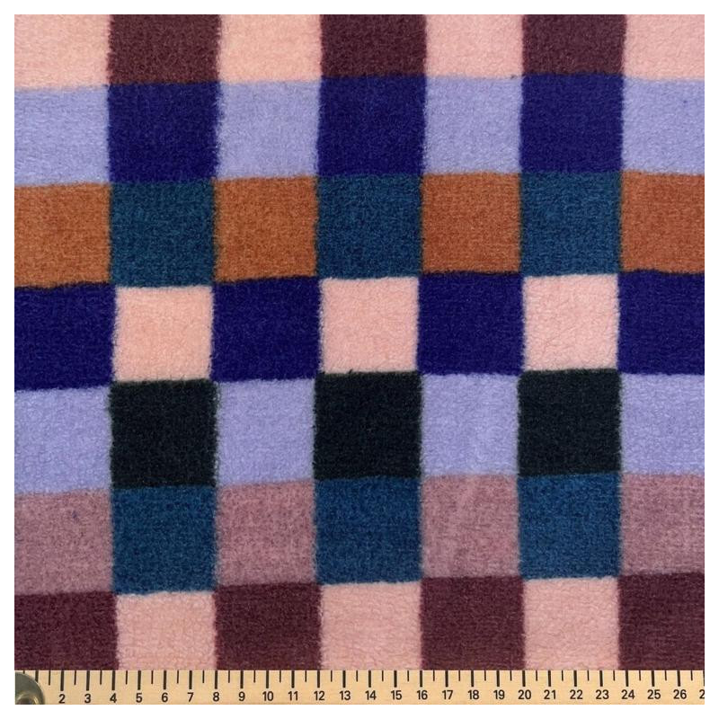 Printed Faux Shearling ALCALA Blue / Skin